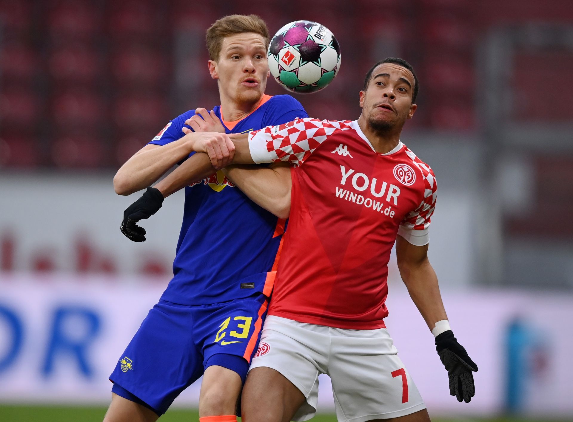 Robin Quaison Marcel Halstenberg Mainz 05 RB leipzig Bundesliga 2021