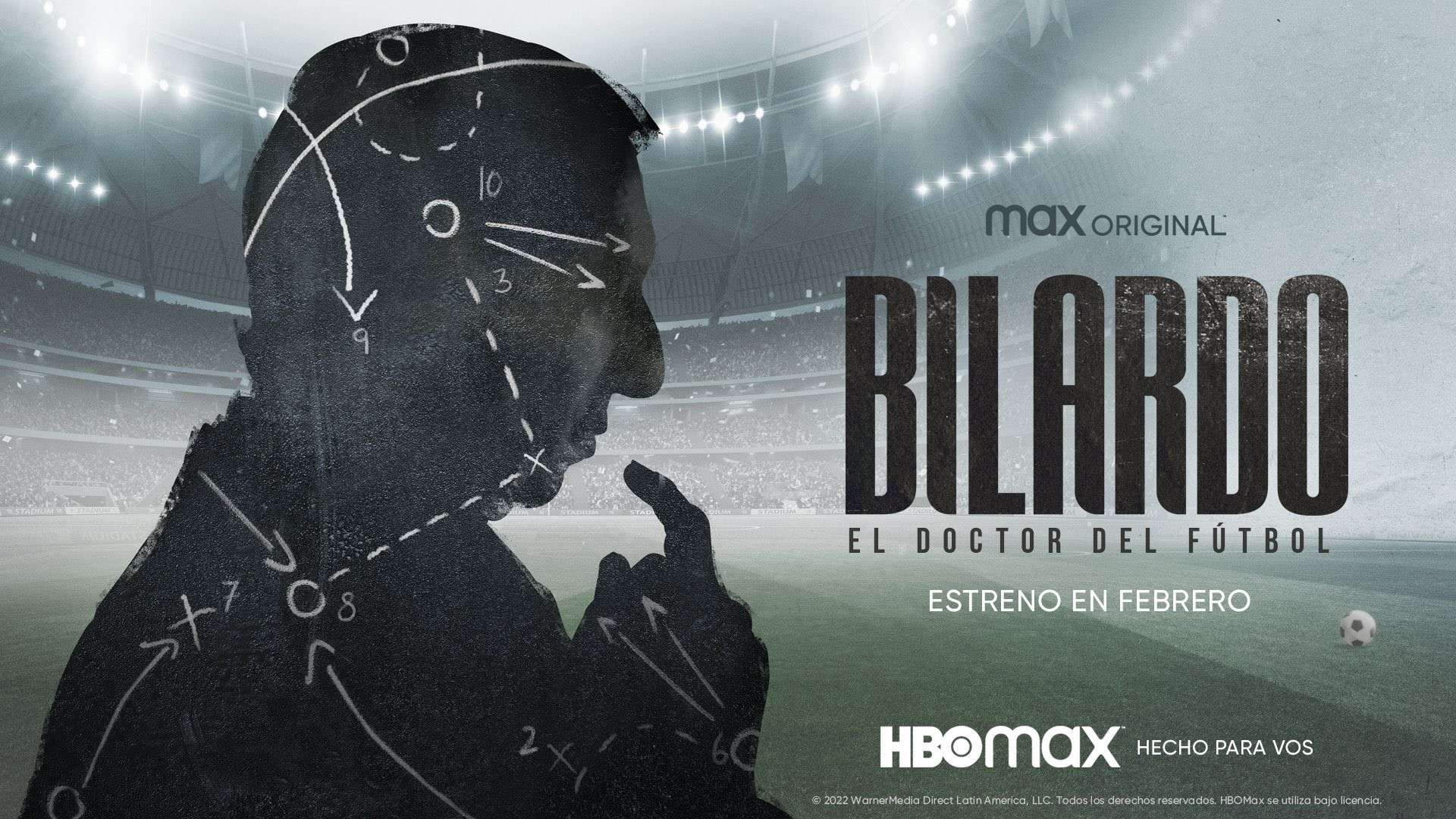 La imagen oficial de la serie de Carlos Bilardo en HBO Max