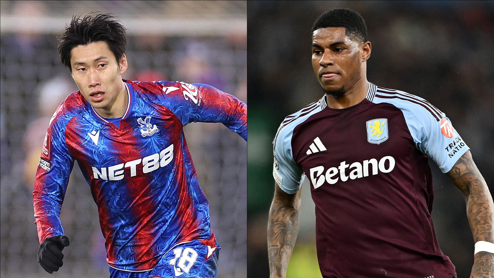 Daichi Kamada Crystal Palace Marcus Rashford Aston Villa