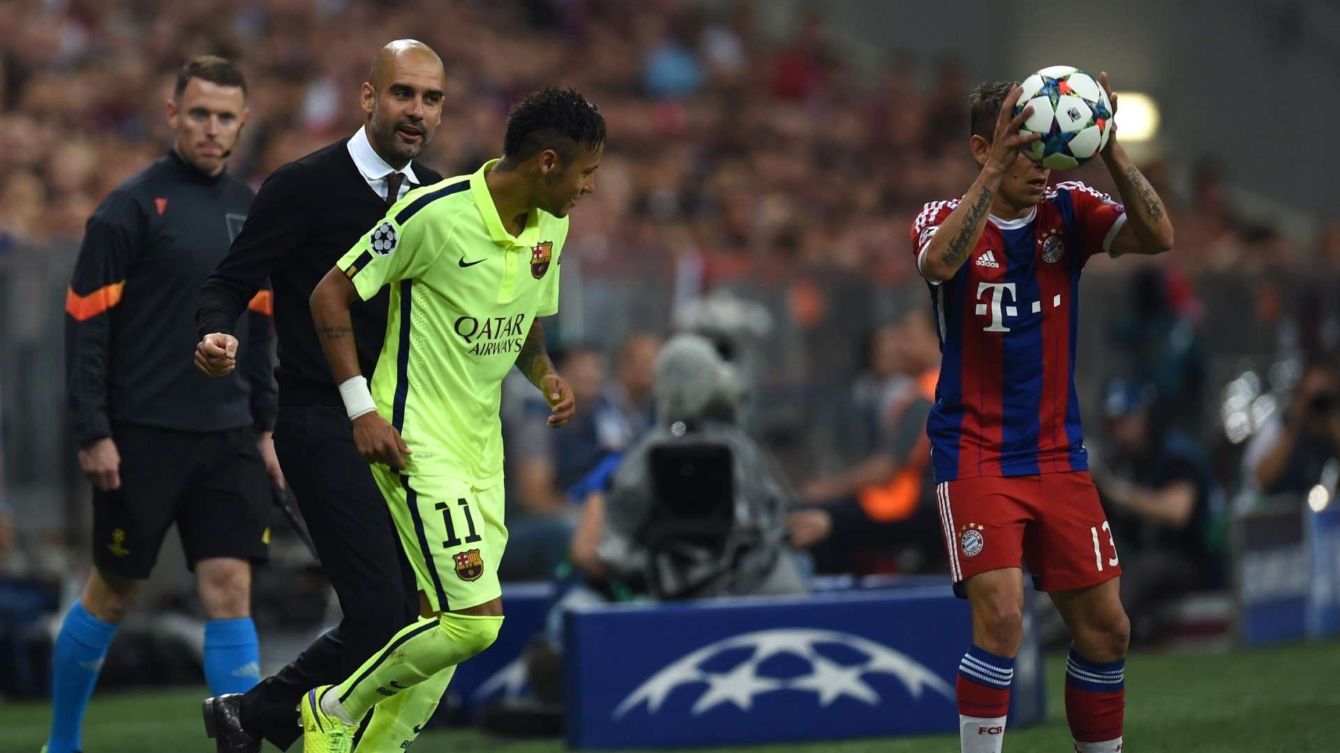 Pep Guardiola Neymar Barcelona vs Bayern