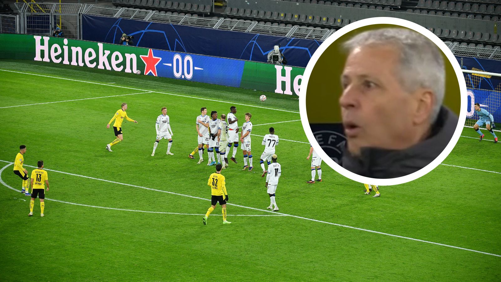 GFX Jadon Sancho Lucien Favre Borussia Dortmund Brugge 2020