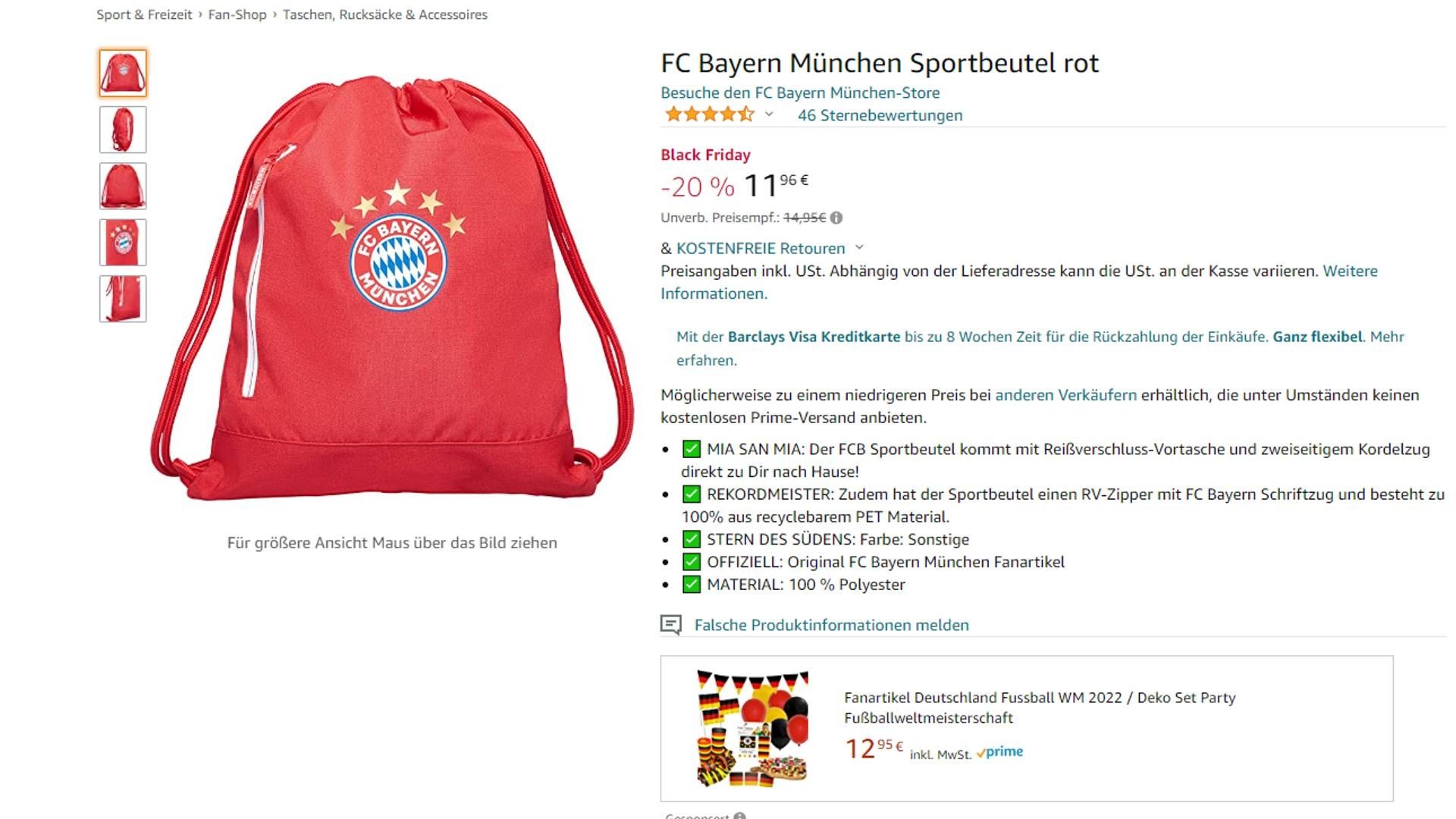 FC Bayern Sportbeutel