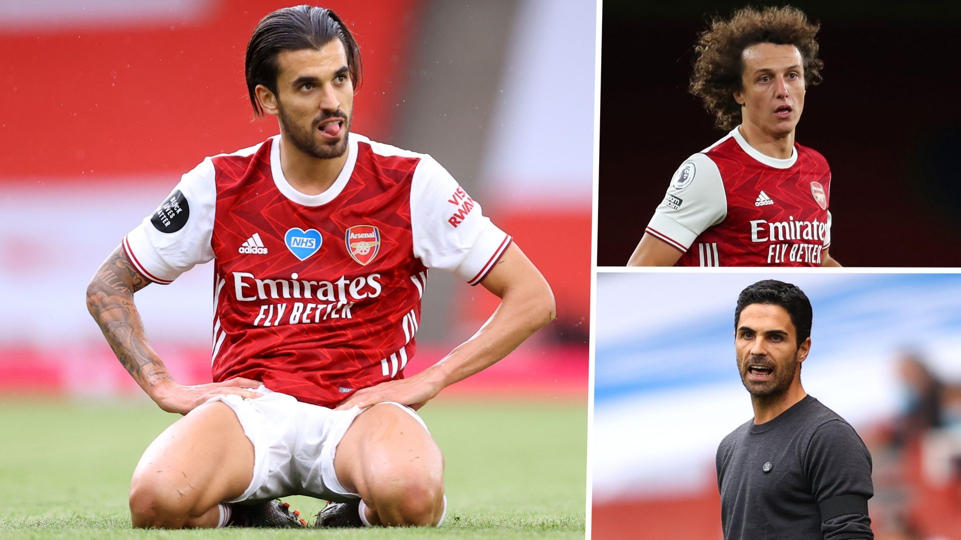 Dani Ceballos David Luiz Mikel Arteta 2020-21 Arsenal GFX