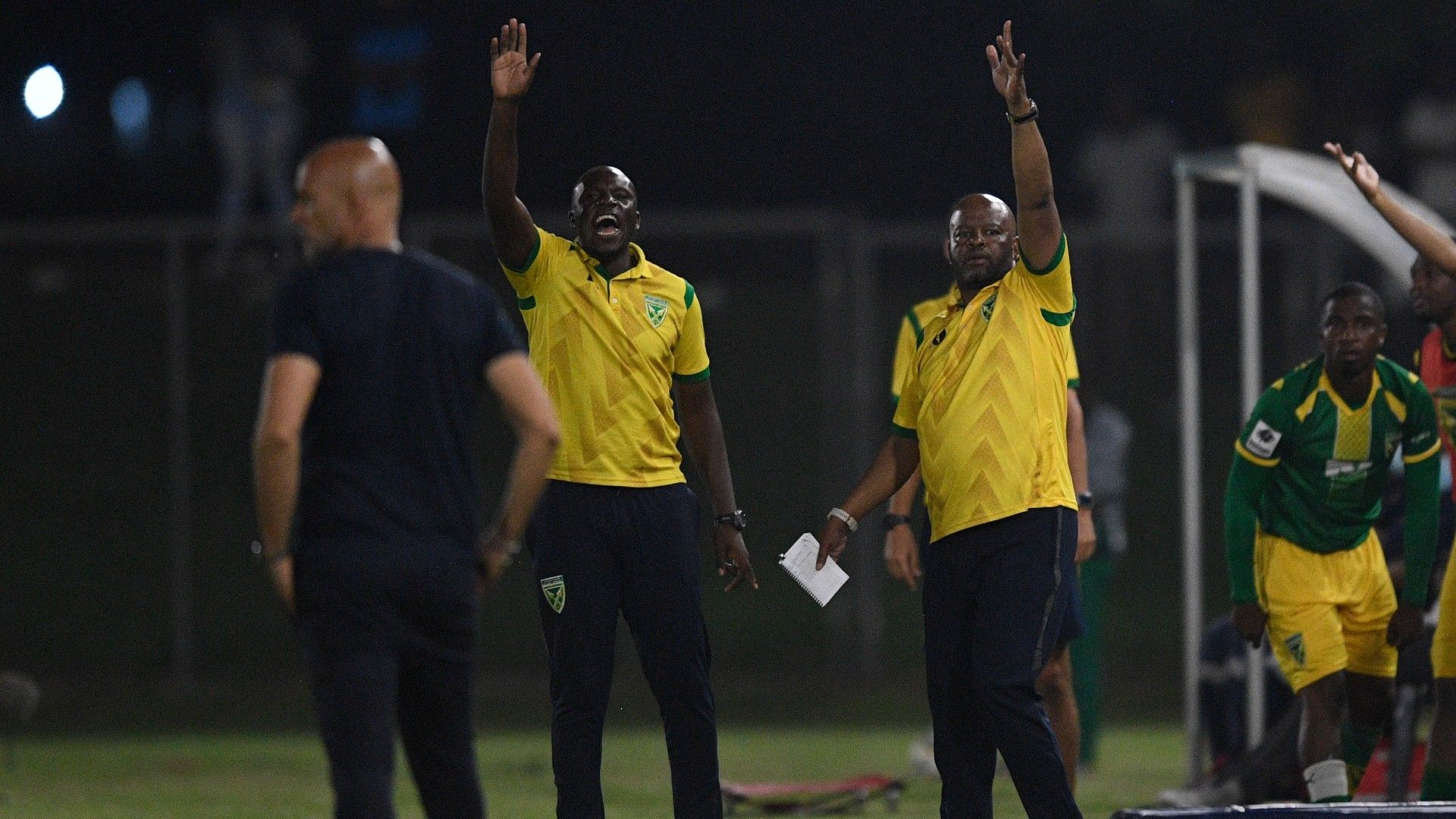 Manqoba Mngqithi & Musa Bilankulu, Golden Arrows, March 2025