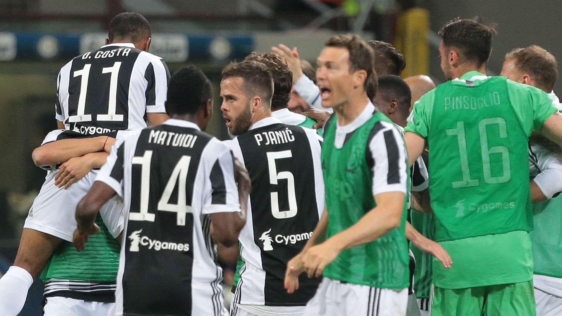 Juventus celebration vs Inter