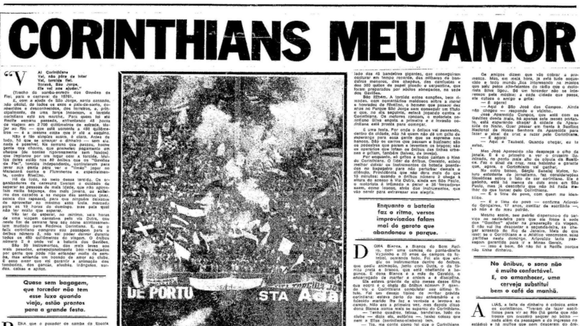 Corinthians invasão O Globo 1976
