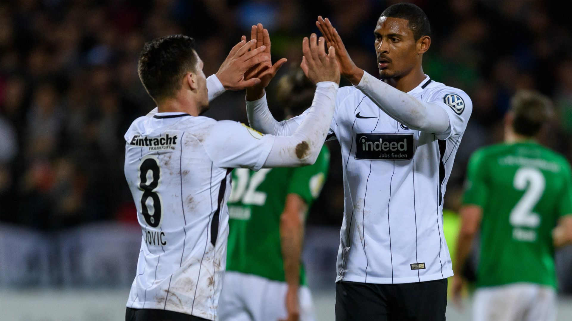 Sebastien Haller Luka Jovic Schweinfurt Eintracht Frankfurt DFB Pokal 24102017
