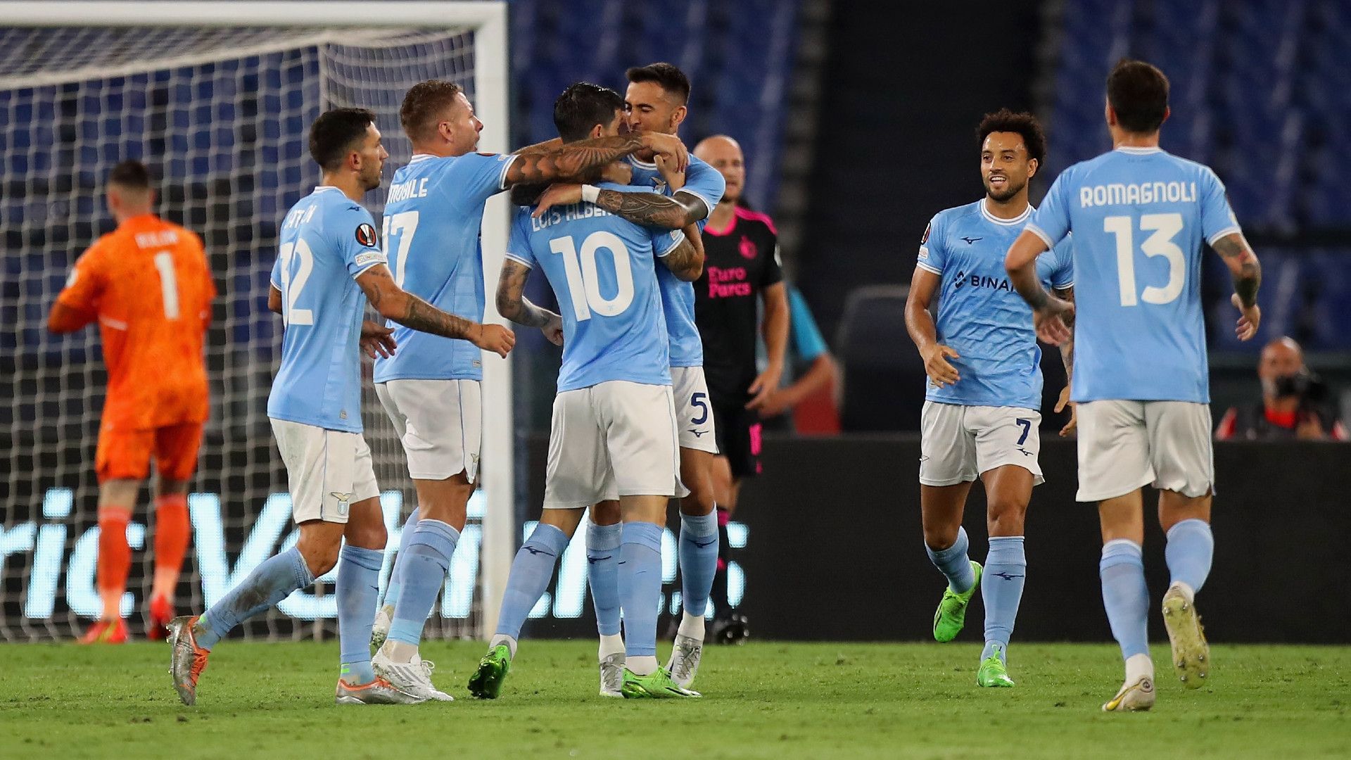 Lazio Feyenoord celebrate Europa League