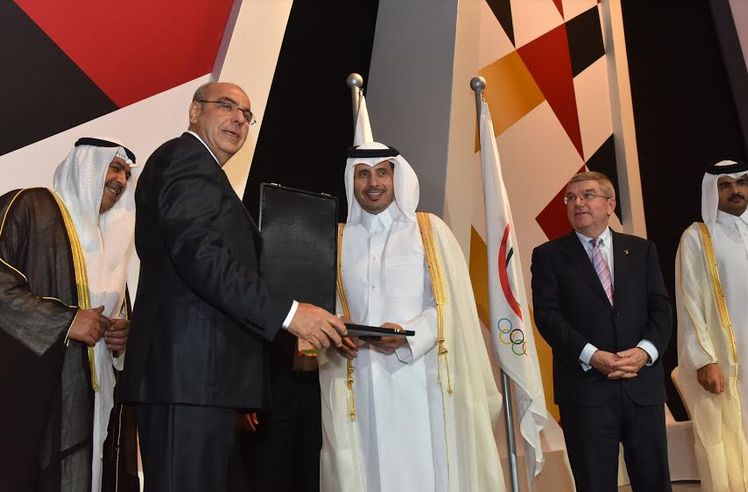 Mohamed Raouraoua anoc 2016 qatar