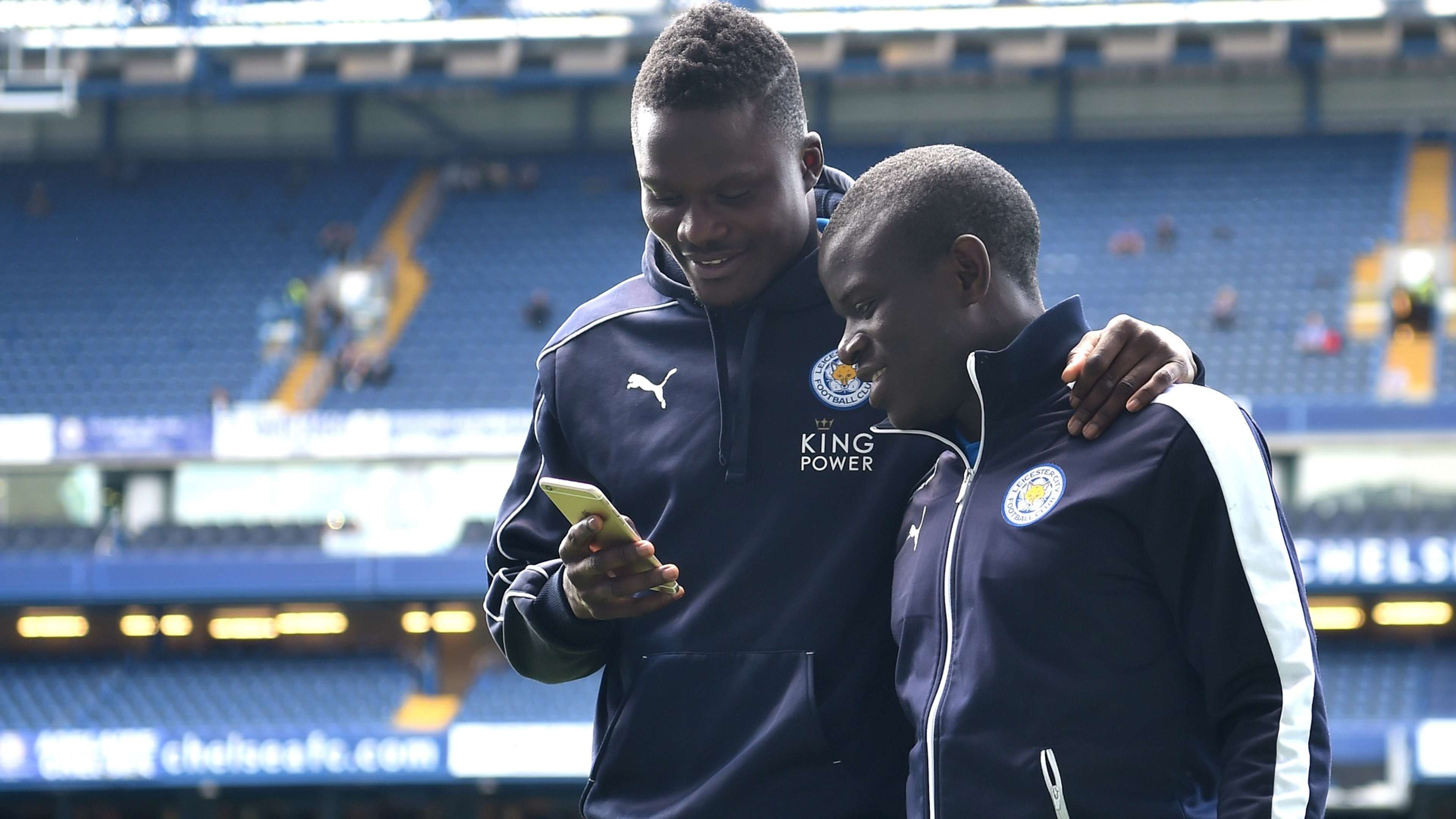 Daniel Amartey and N'Golo Kante of Leicester