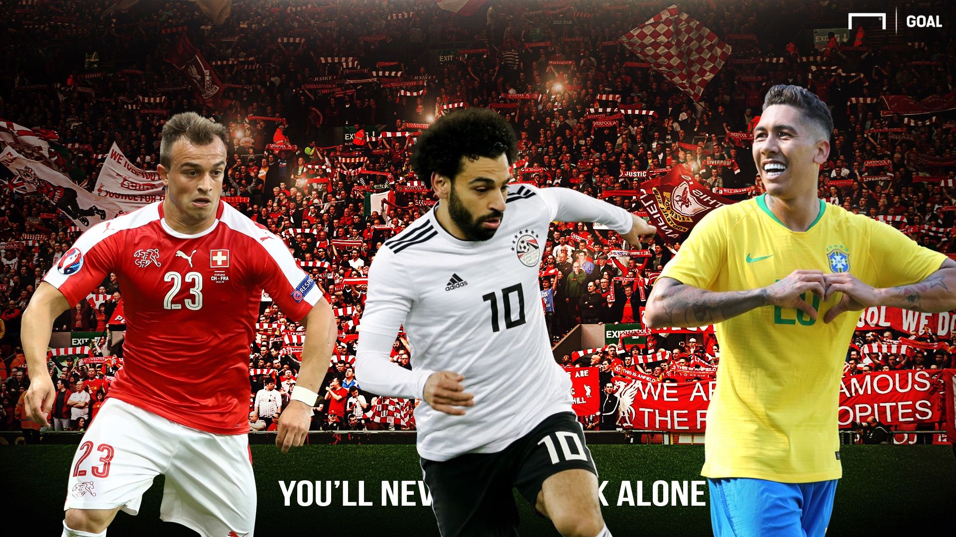 Xherdan Shaqiri Mohamed Salah Roberto Firmino Liverpool