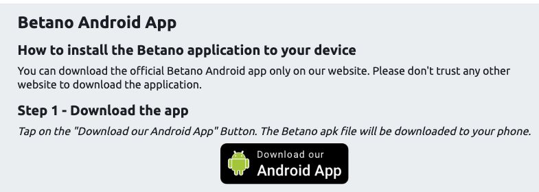 Betano Android App