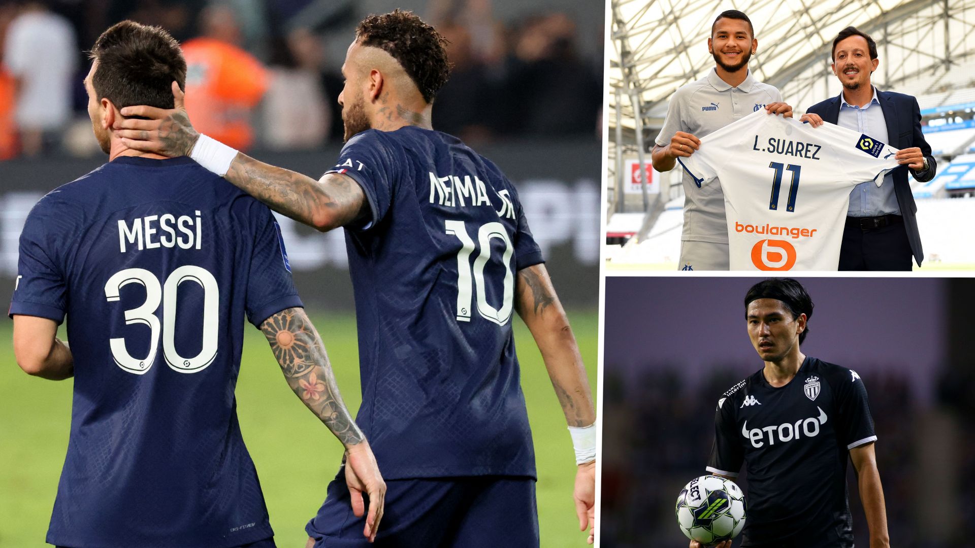 Ligue 1 PSG Messi Neymar OM Luis Suarez Monaco Minamino