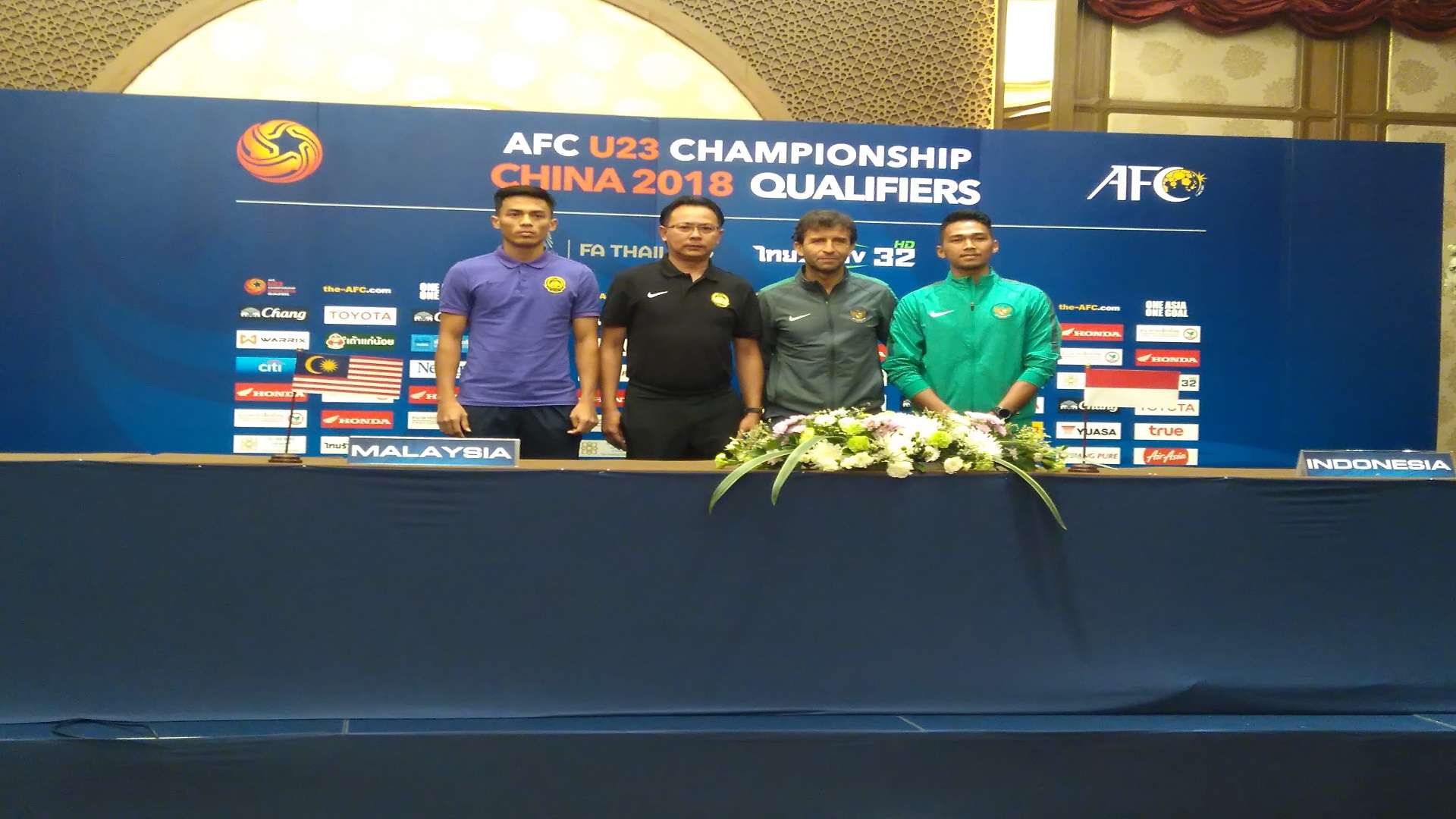 Jumpa pers timnas Indonesia U-22 di Hotel Al Meroz, Bangkok