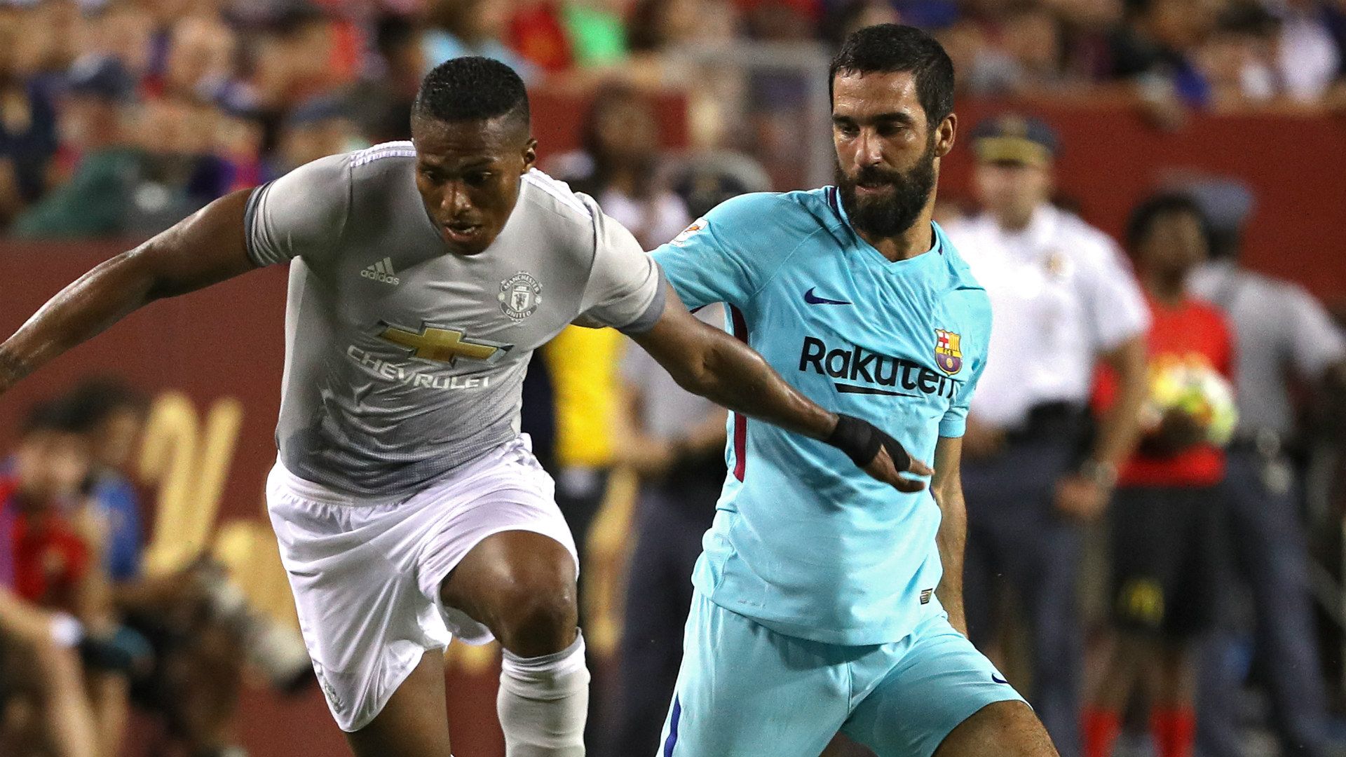 Antonio Valencia Arda Turan Manchester United Barcelona Friendly