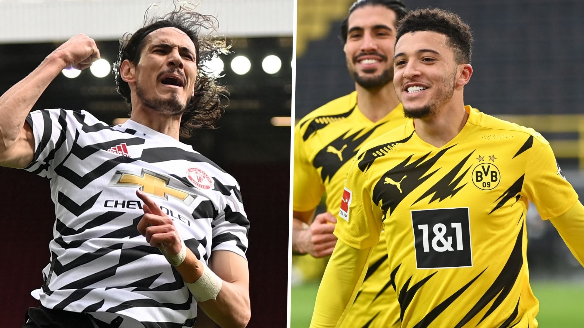 Edinson Cavani Jadon Sancho GFX