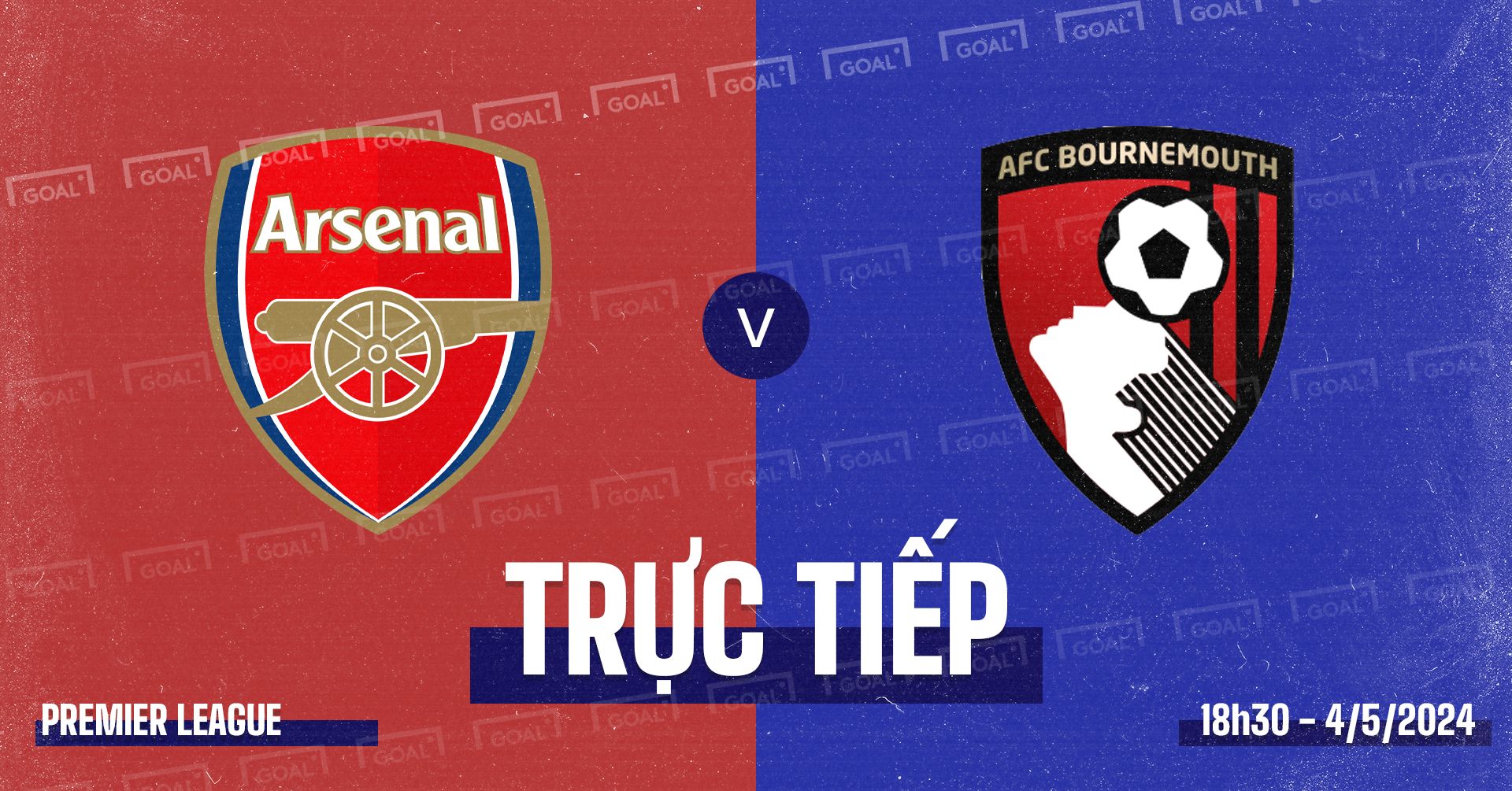 Arsenal vs Bournemouth Premier League 2023/24 GFX