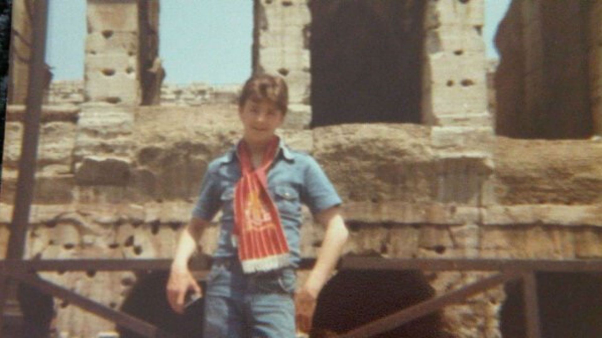 Liverpool fan Stephen Monaghan in Rome, 1977