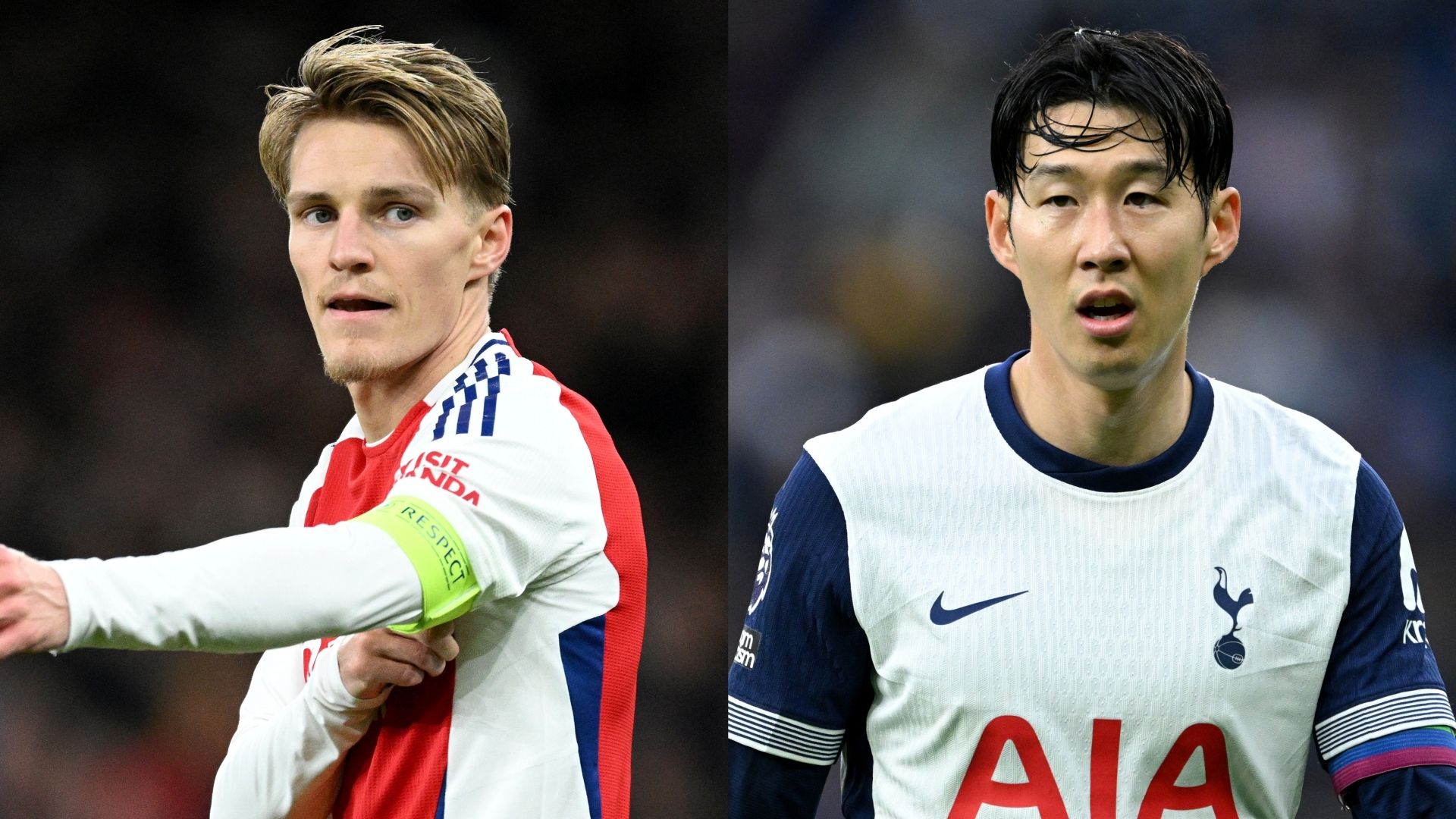 Martin Odegaard Arsenal Son Heung-Min Tottenham