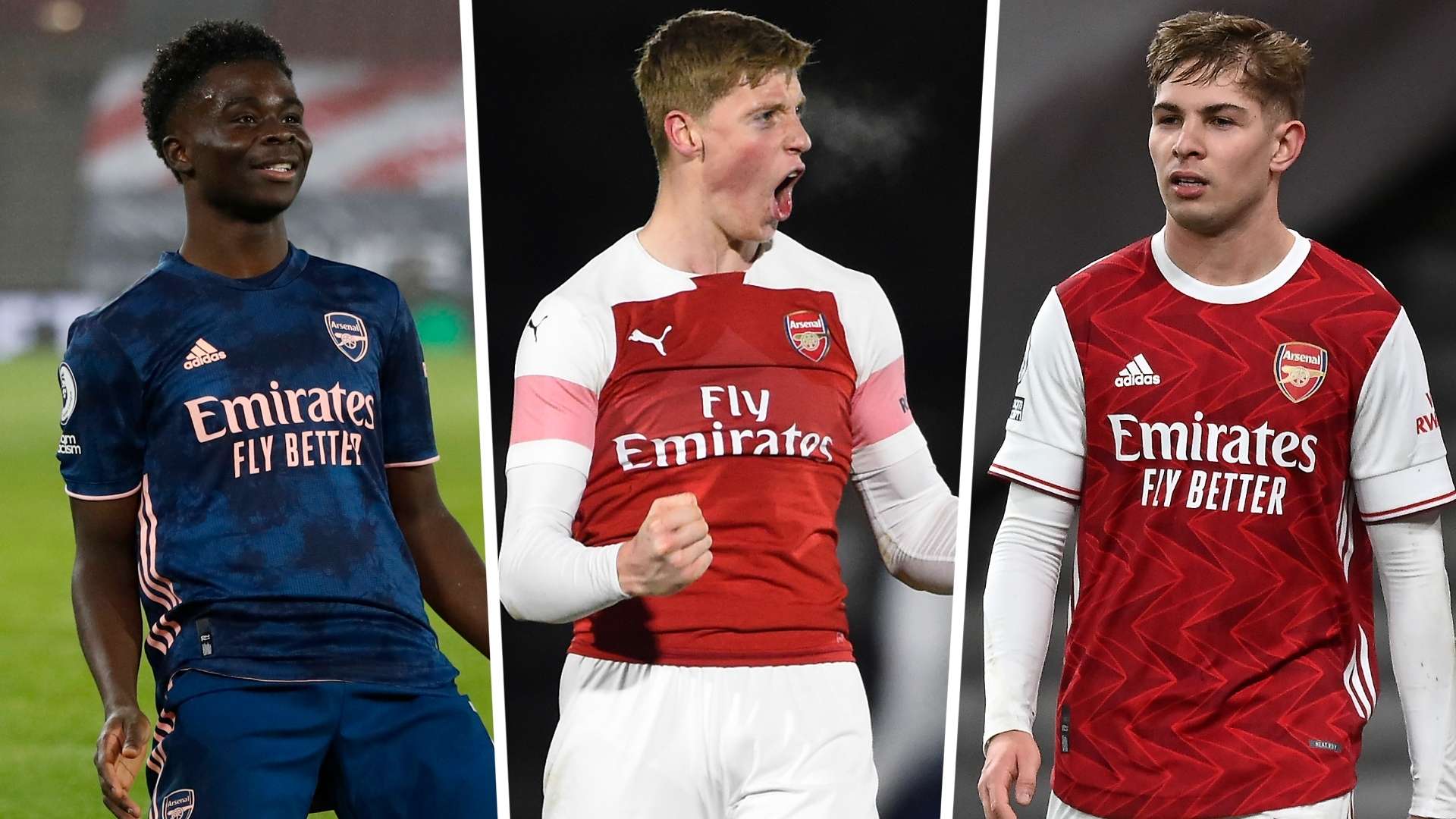 Bukayo Saka Mark McGuinness Emile Smith Rowe