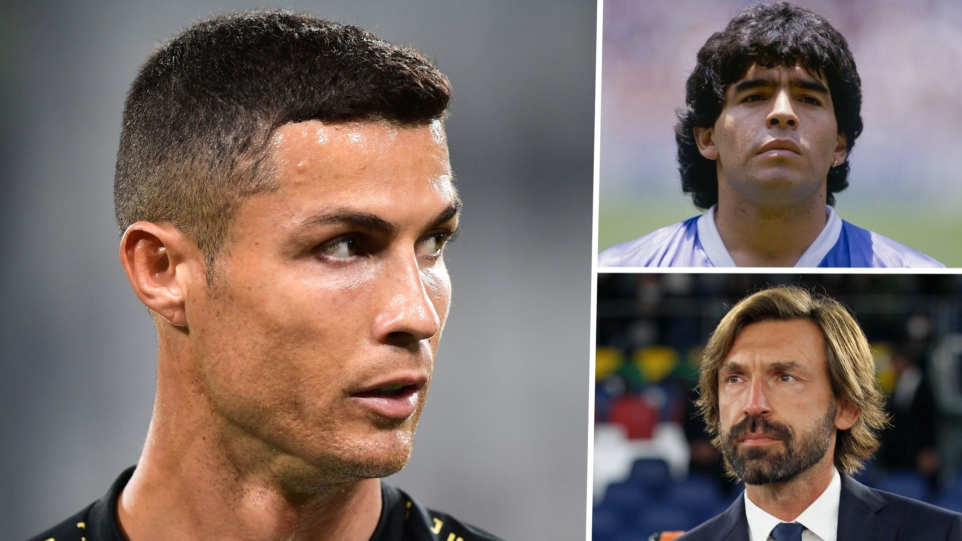 Cristiano Ronaldo, Diego Maradona, Andrea Pirlo