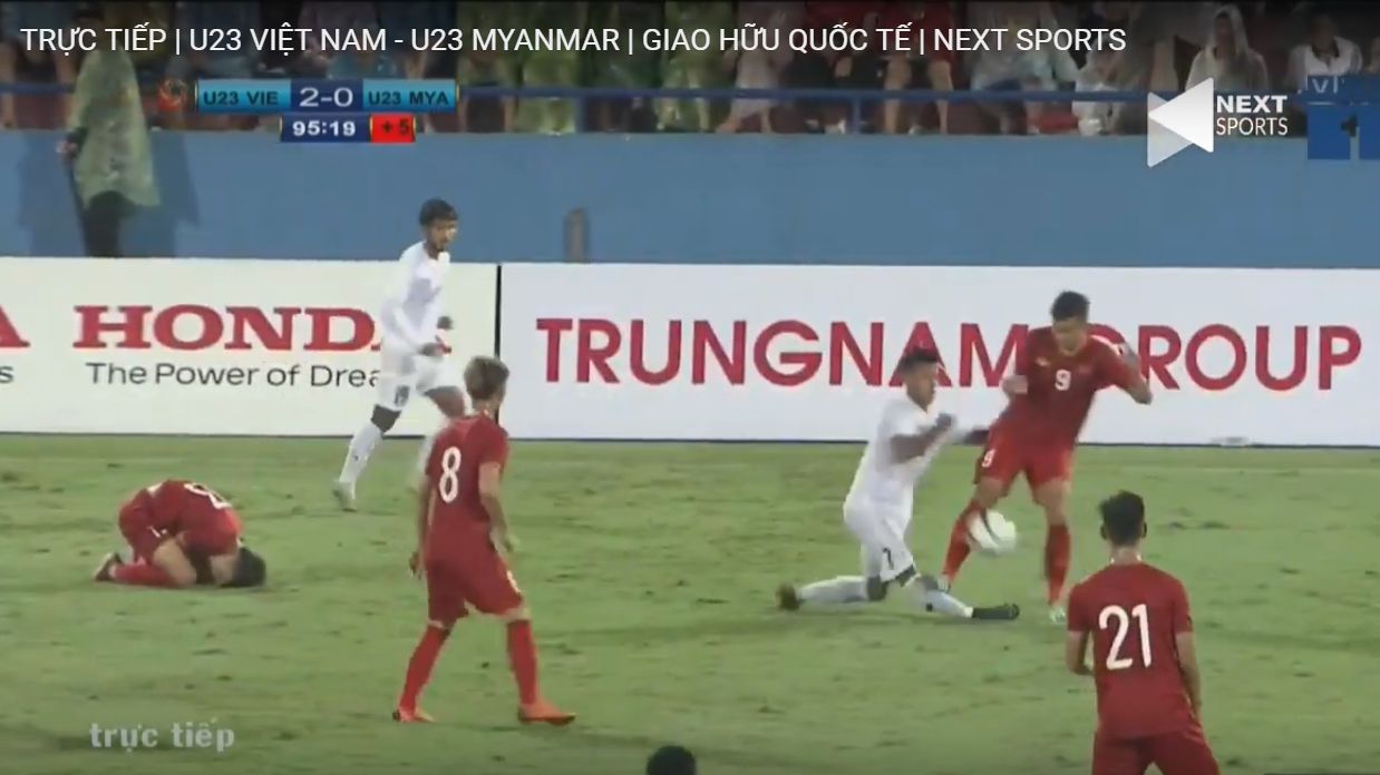 Nguyen Trong Huy vs Lwin Moe Aung U23 Vietnam vs U23 Myanmar Friendly Match 2019