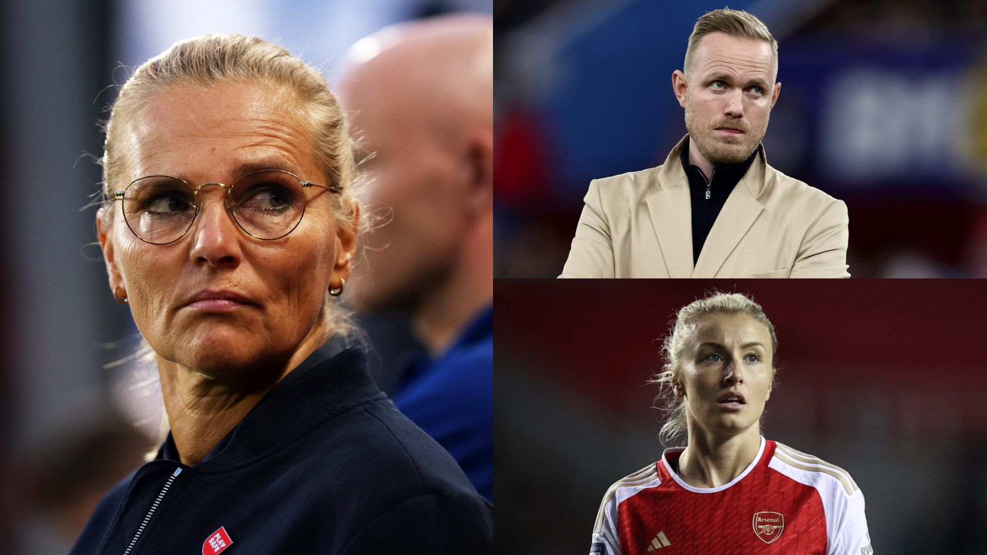 Sarina Wiegman Jonas Eidevall Leah Williamson composite