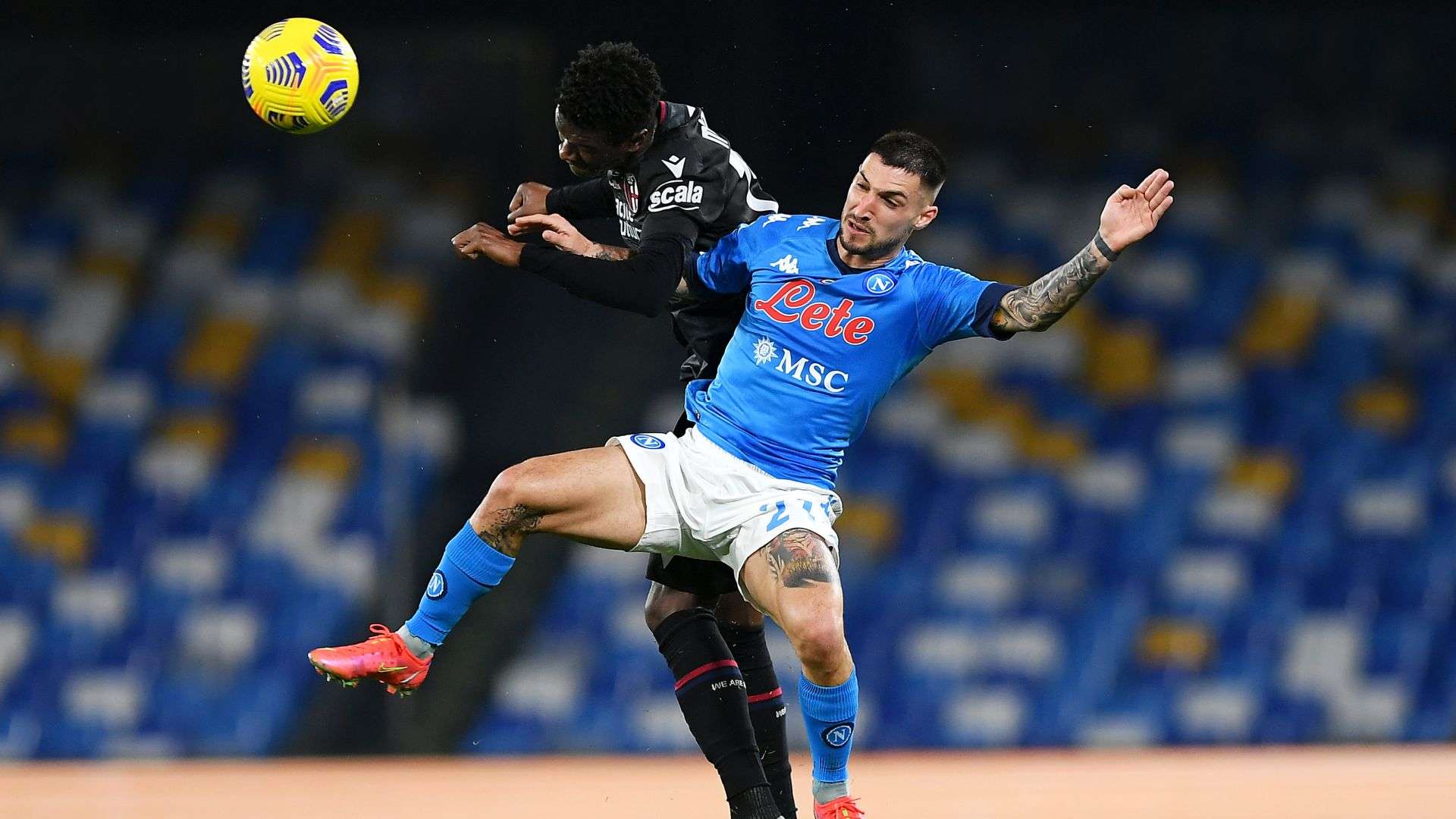 Ibrahima Mbaye Matteo Politano Napoli Bologna Serie A