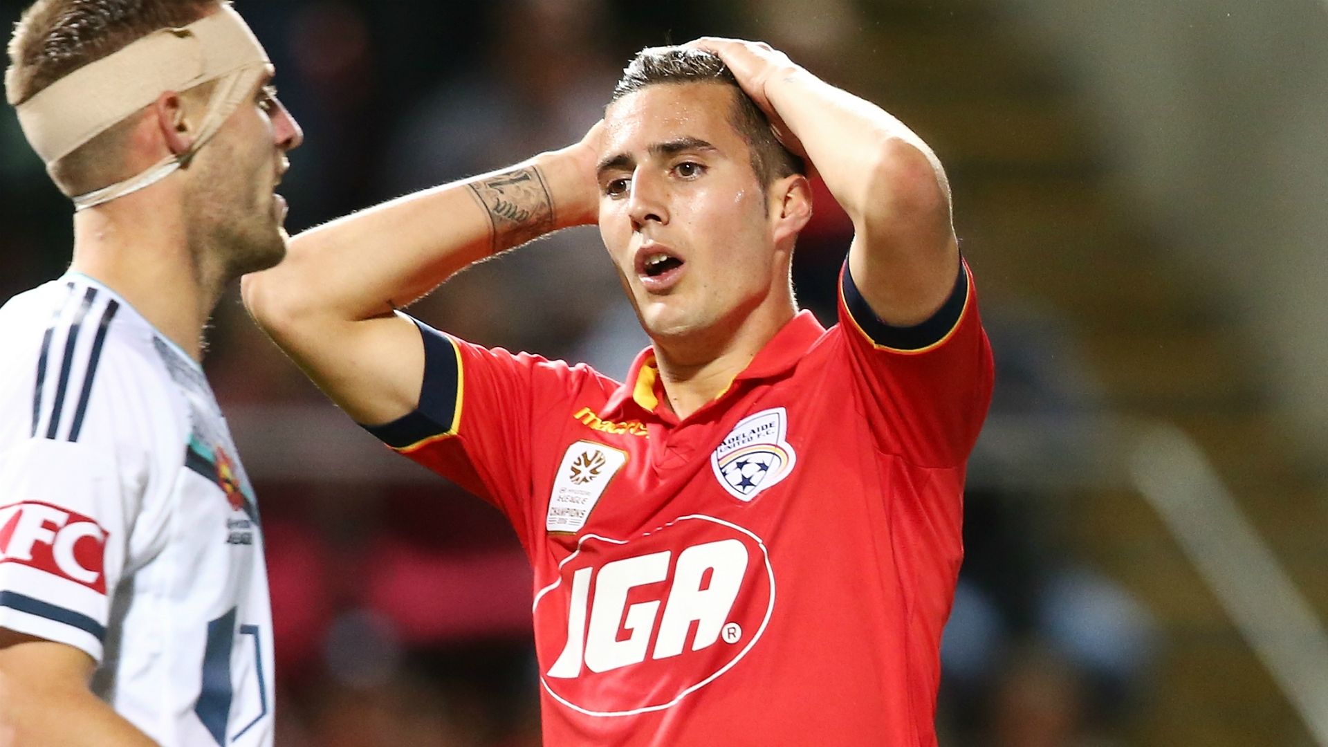 Sergi Guardiola Adelaide United v Melbourne Victory A-League 22102016