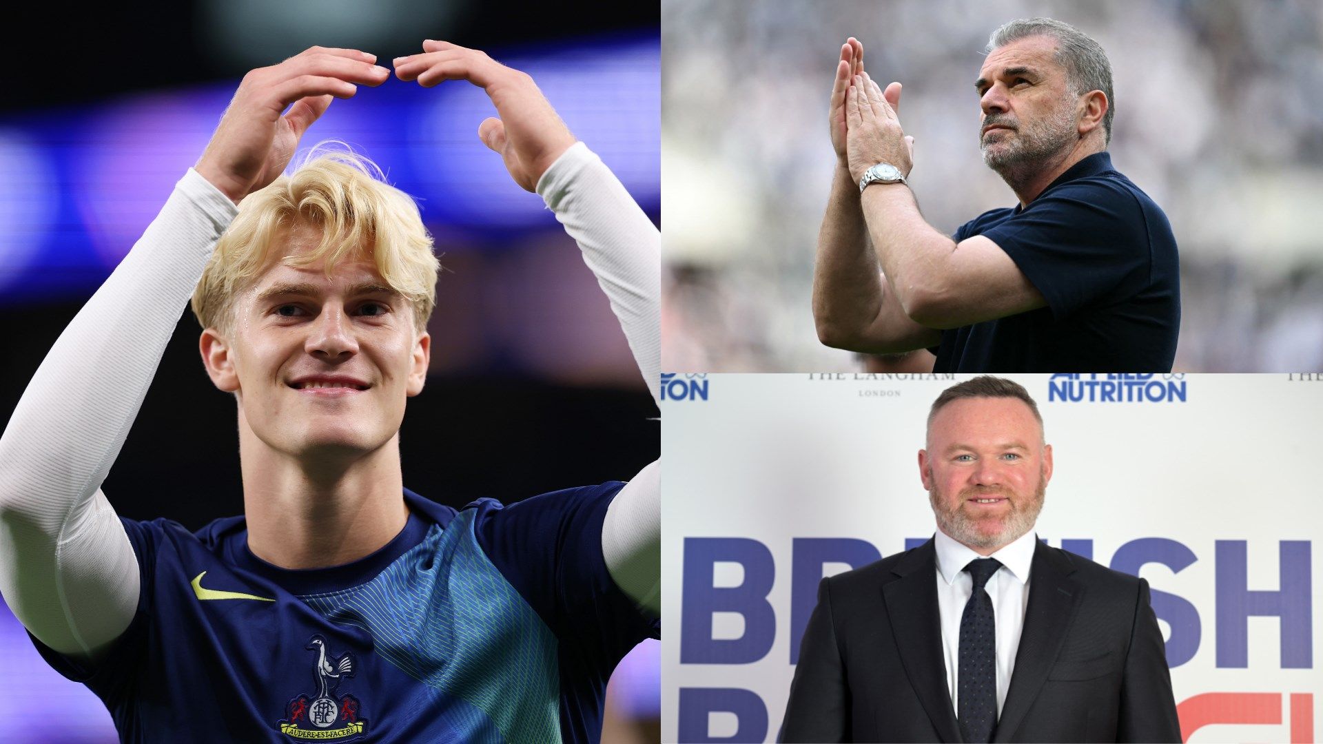 Lucas Bergvall Ange Postecoglou Wayne Rooney