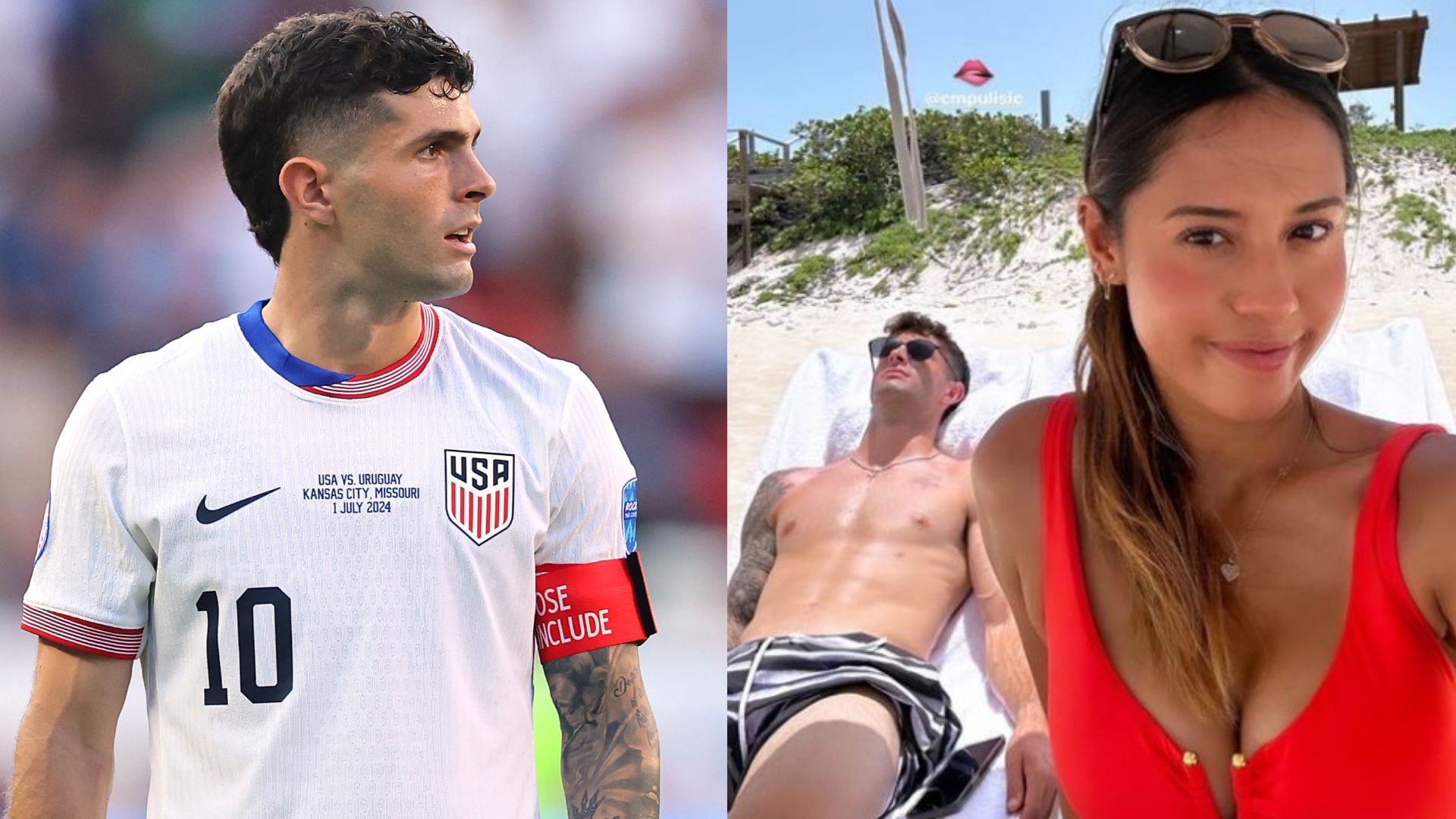 Christian Pulisic Alexa Melton beach 2024