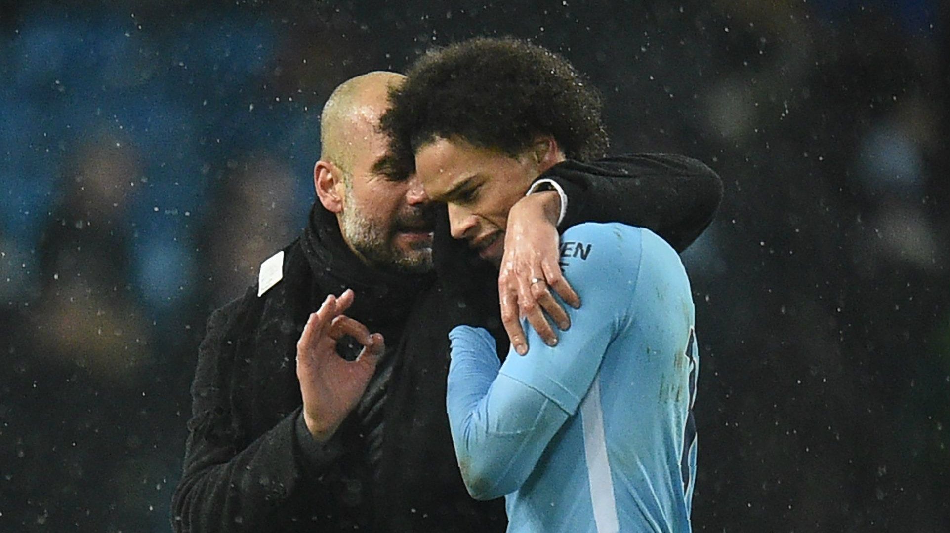 Leroy Sane, Pep Guardiola, Manchester City, 17/18