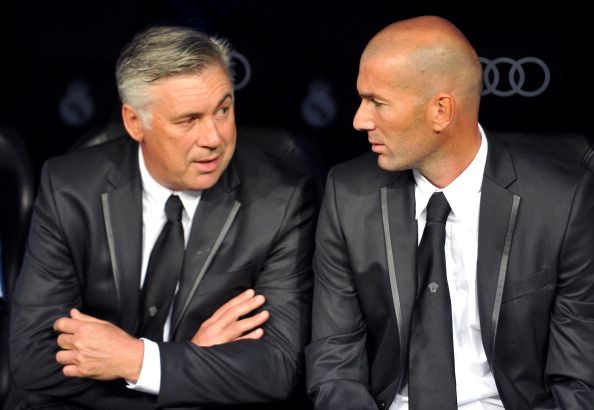 Carlo Ancelotti, Zinedine Zidane, Real Madrid v Betis - Liga BBVA