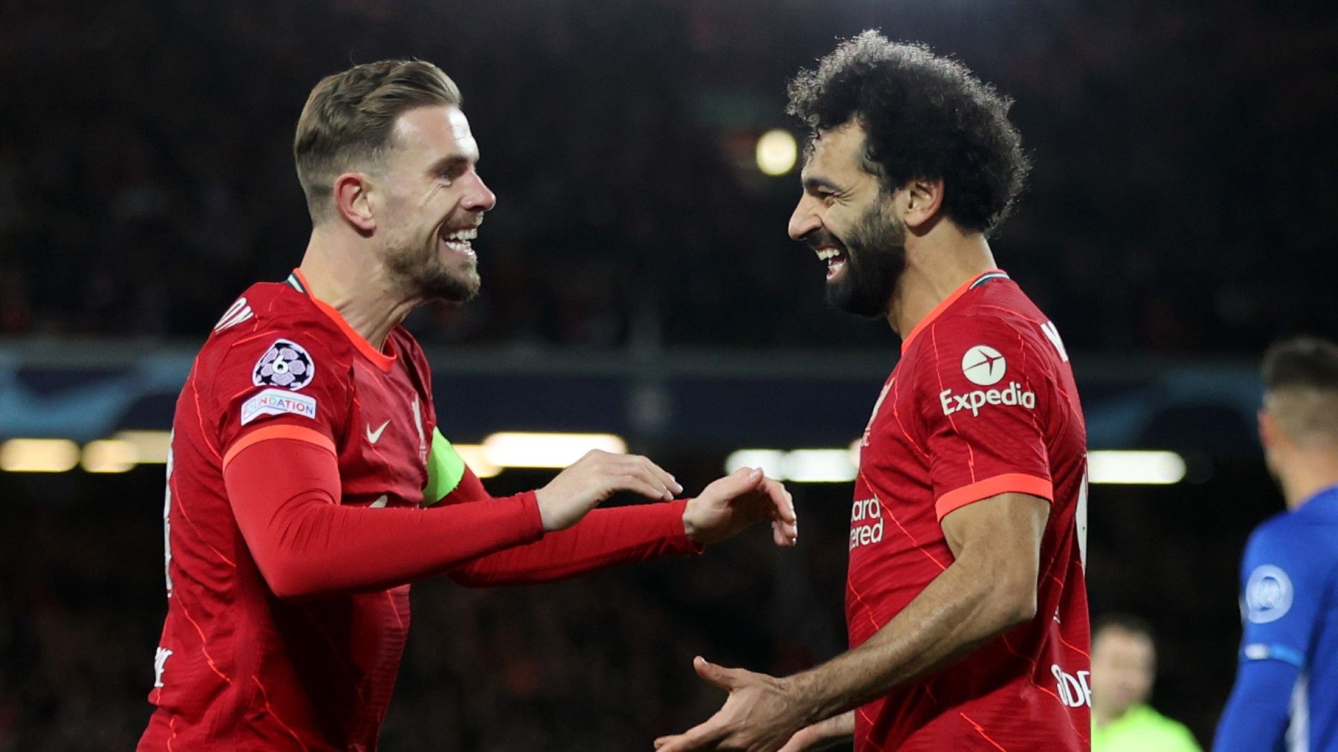 Jordan Henderson Mohamed Salah Liverpool 2021-22