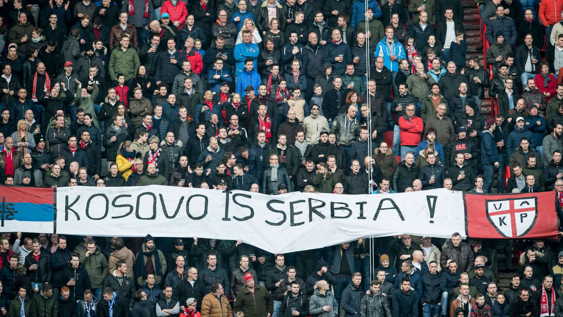 kosovo serbia fans twente 2017