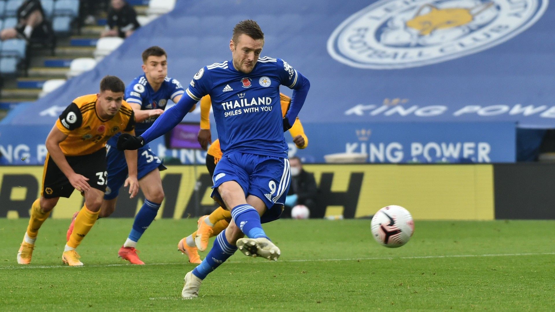 Jamie Vardy Leicester penalty 2020