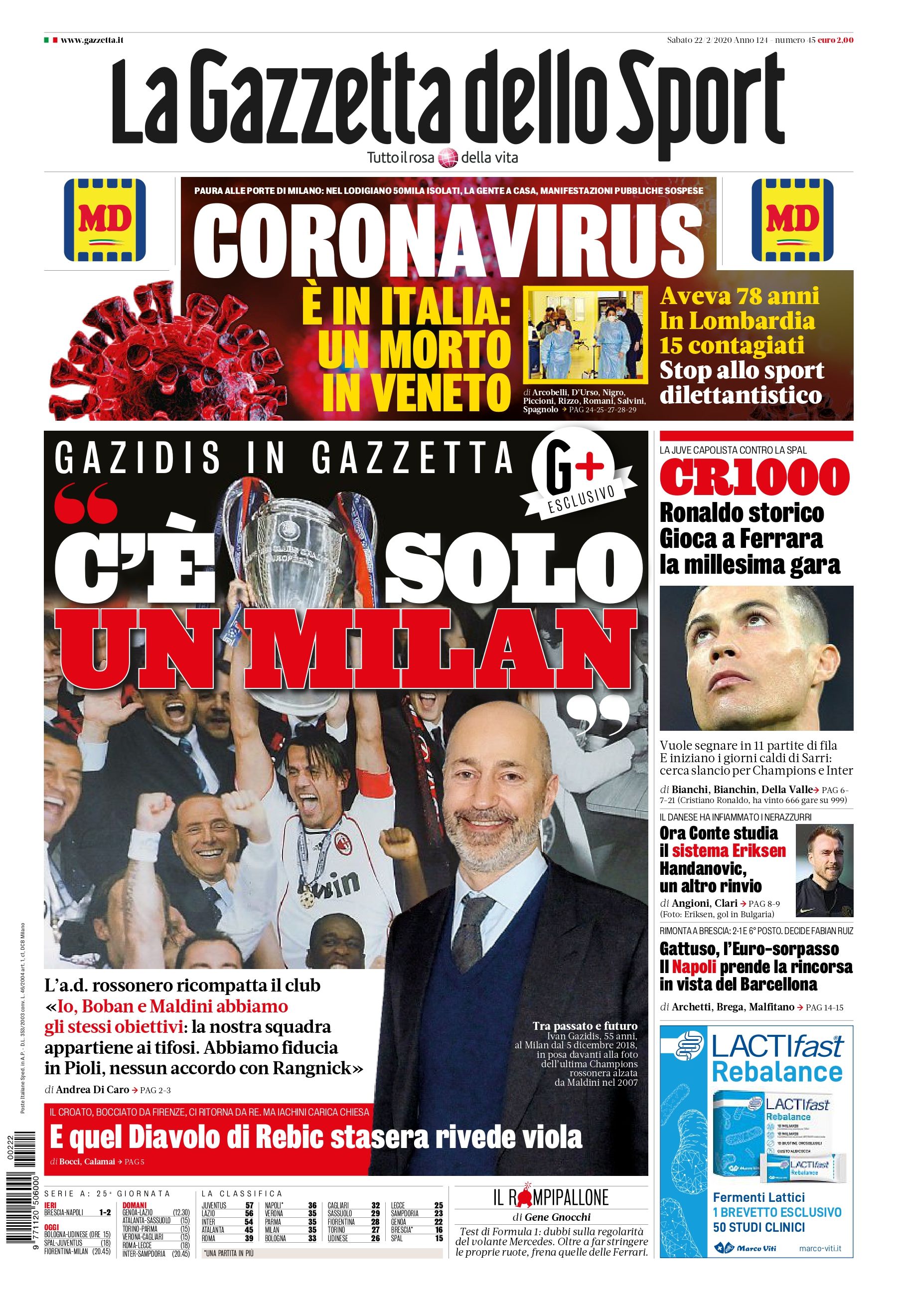 22 February Gazzetta