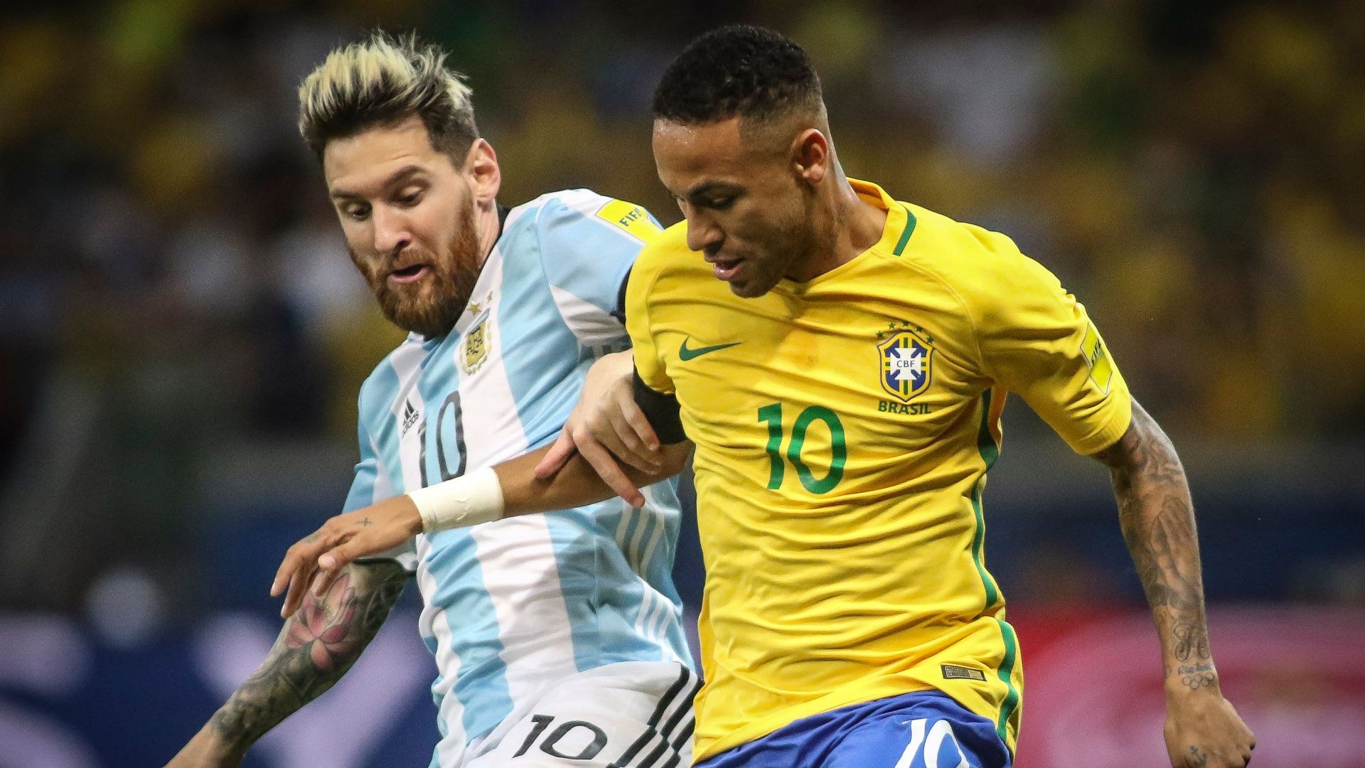 Neymar Messi Brasil Argentina Eliminatorias 2018 10112016