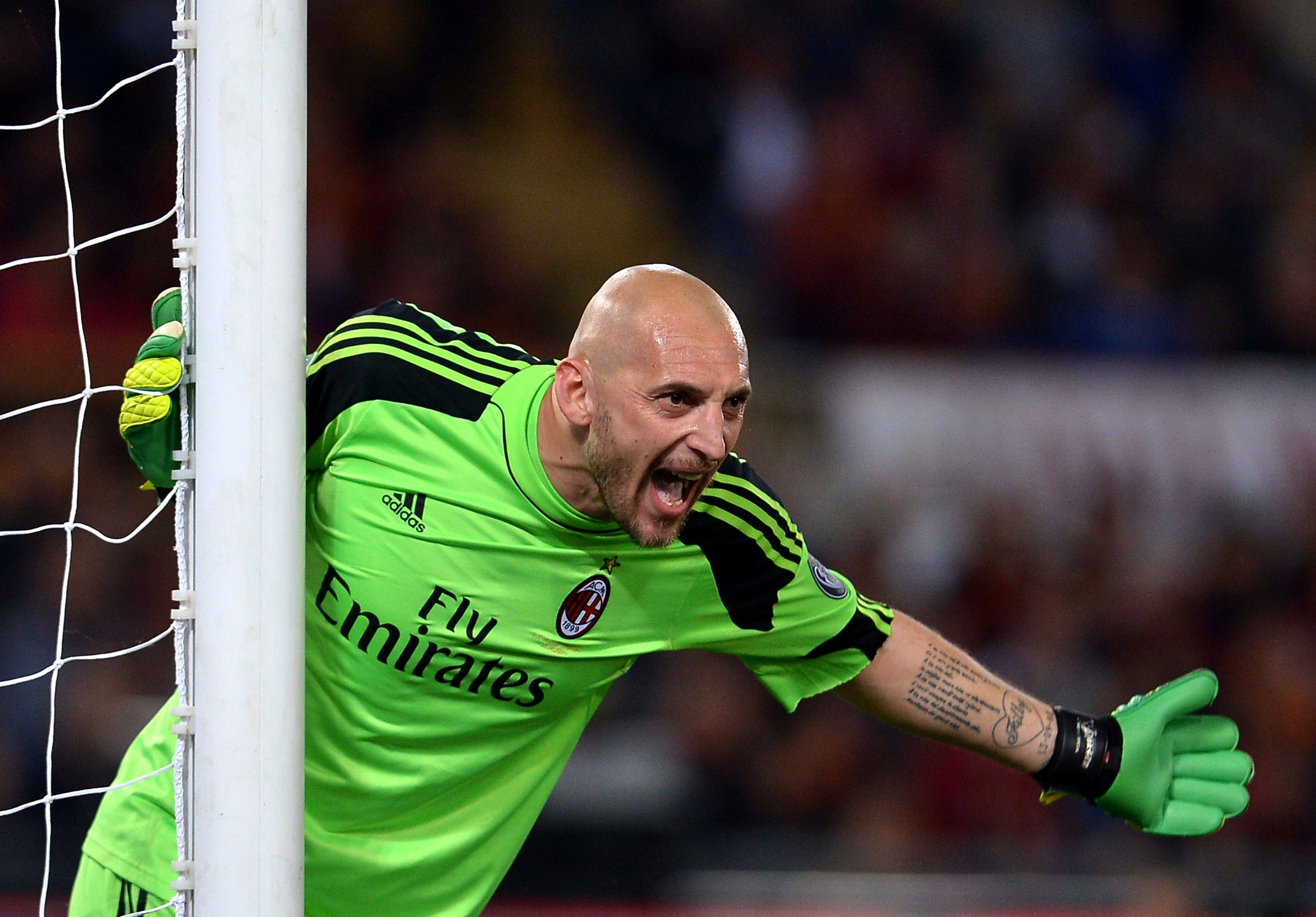 Milan goalkeeper Christian Abbiati