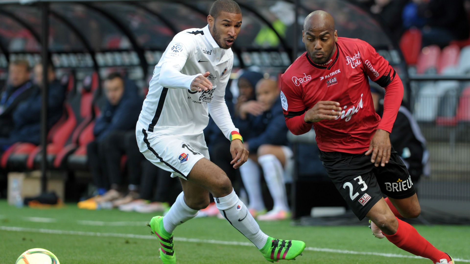 Jimmy Briand Jordan Adeoti Guingamp Caen Ligue 1 24042016