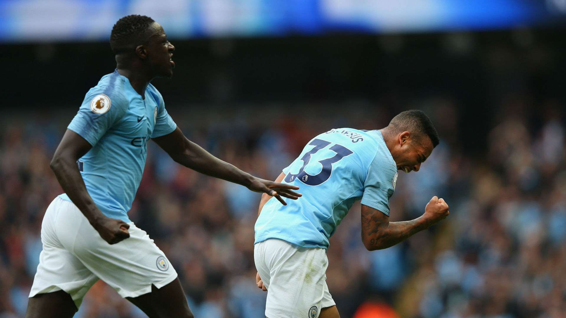 Benjamin Mendy Gabriel Jesus Manchester City