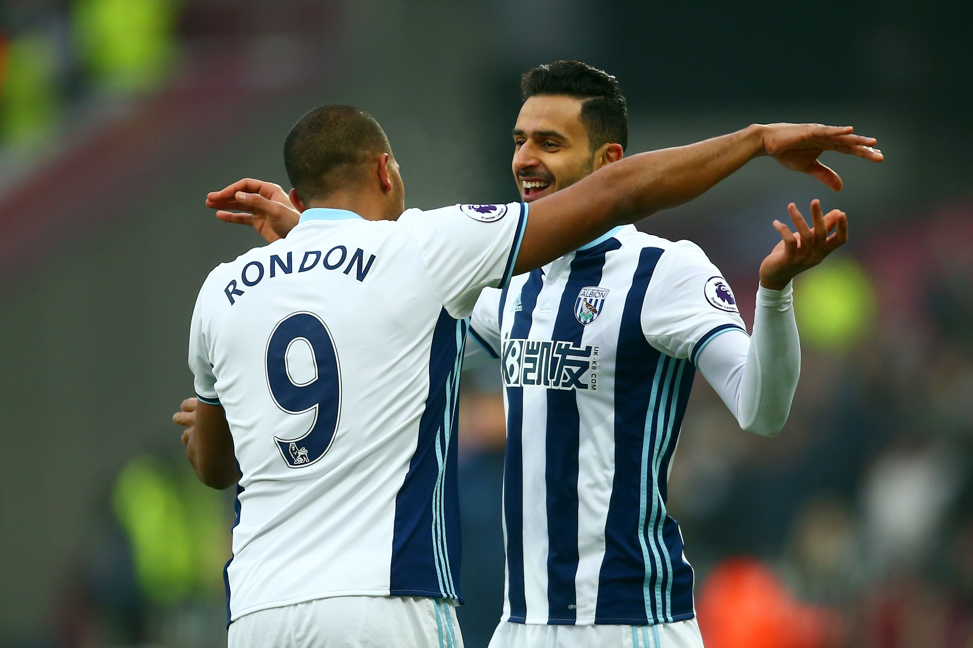 Salomon Rondon Nacer Chadli West Bromwich Albion