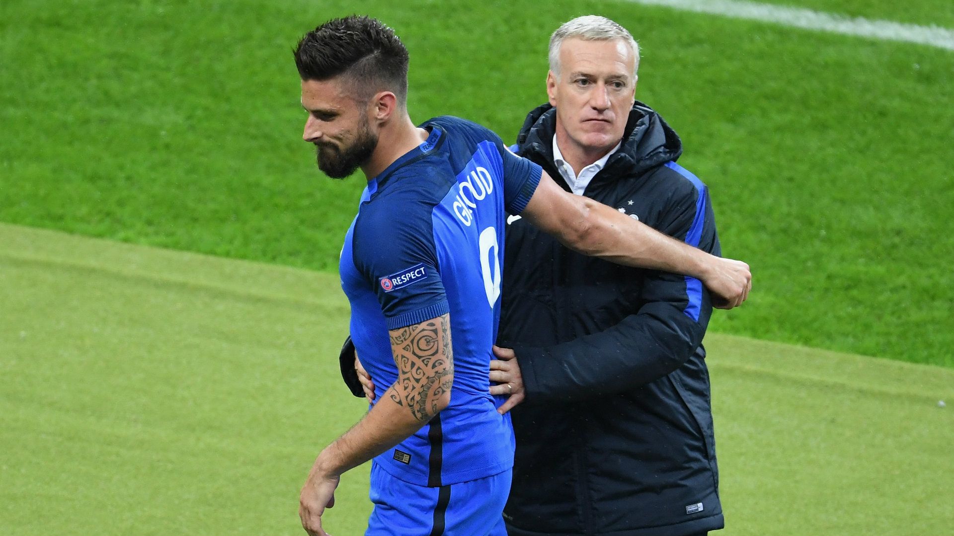 Giroud Deschamps France Iceland UEFA Euro 2016 03072016