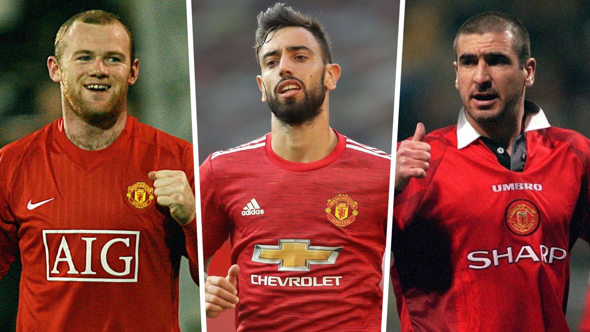 Wayne Rooney Bruno Fernandes Eric Cantona