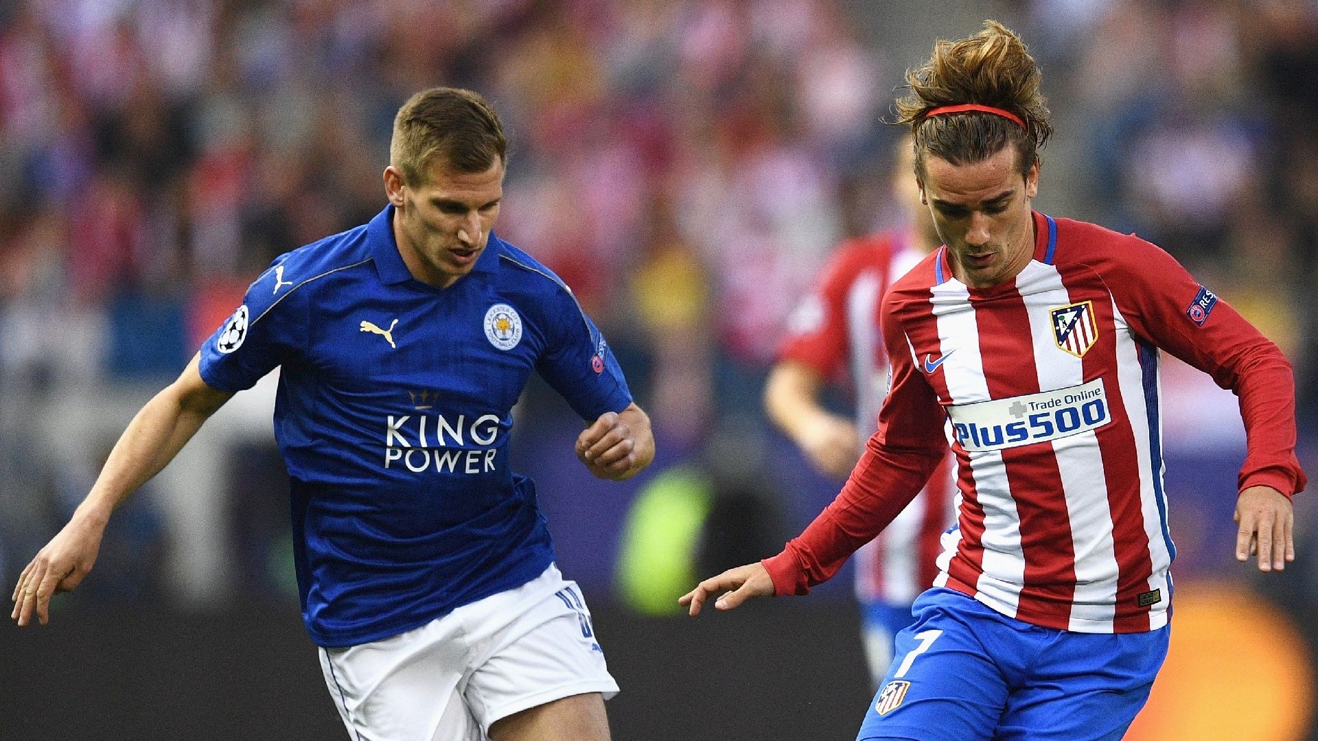 Marc Albrighton Antoine Griezmann Atletico Madrid Leicester City UCL 12042017