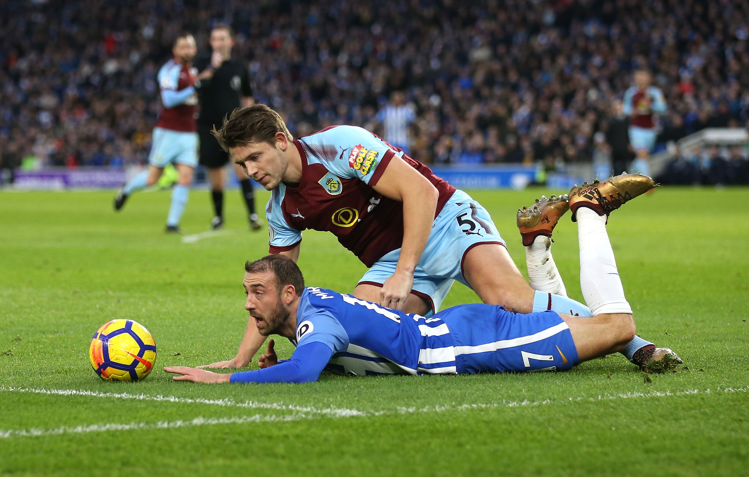 Glenn Murray & James Tarkowski - Brighton and Hove Albion v Burnley