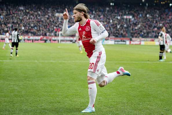 Ajax Amsterdam midfielder Lasse Schone