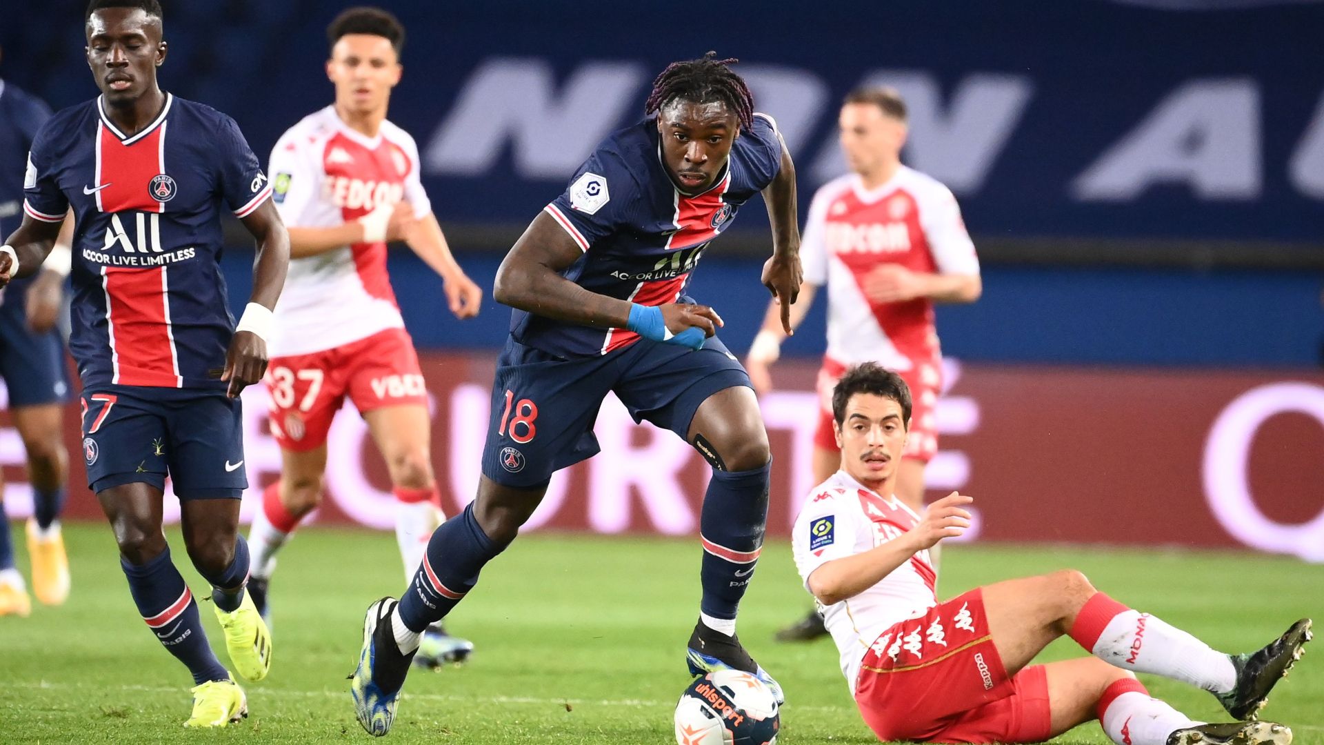 Moise Kean PSG Monaco Ligue 1 21022021
