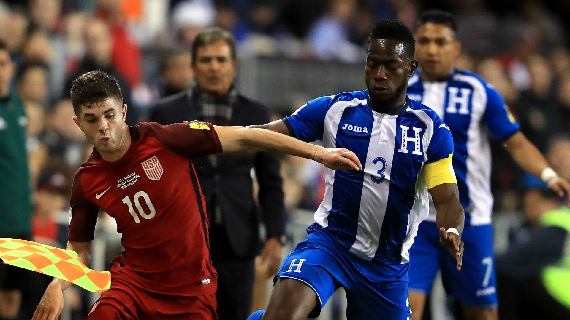 Christian Pulisic USA; Maynor Figueroa Honduras