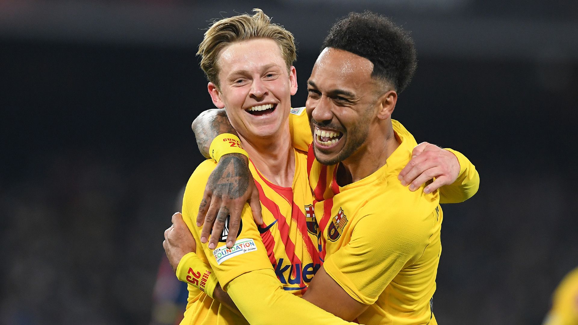De Jong Aubameyang Napoli Barcelona Europa League